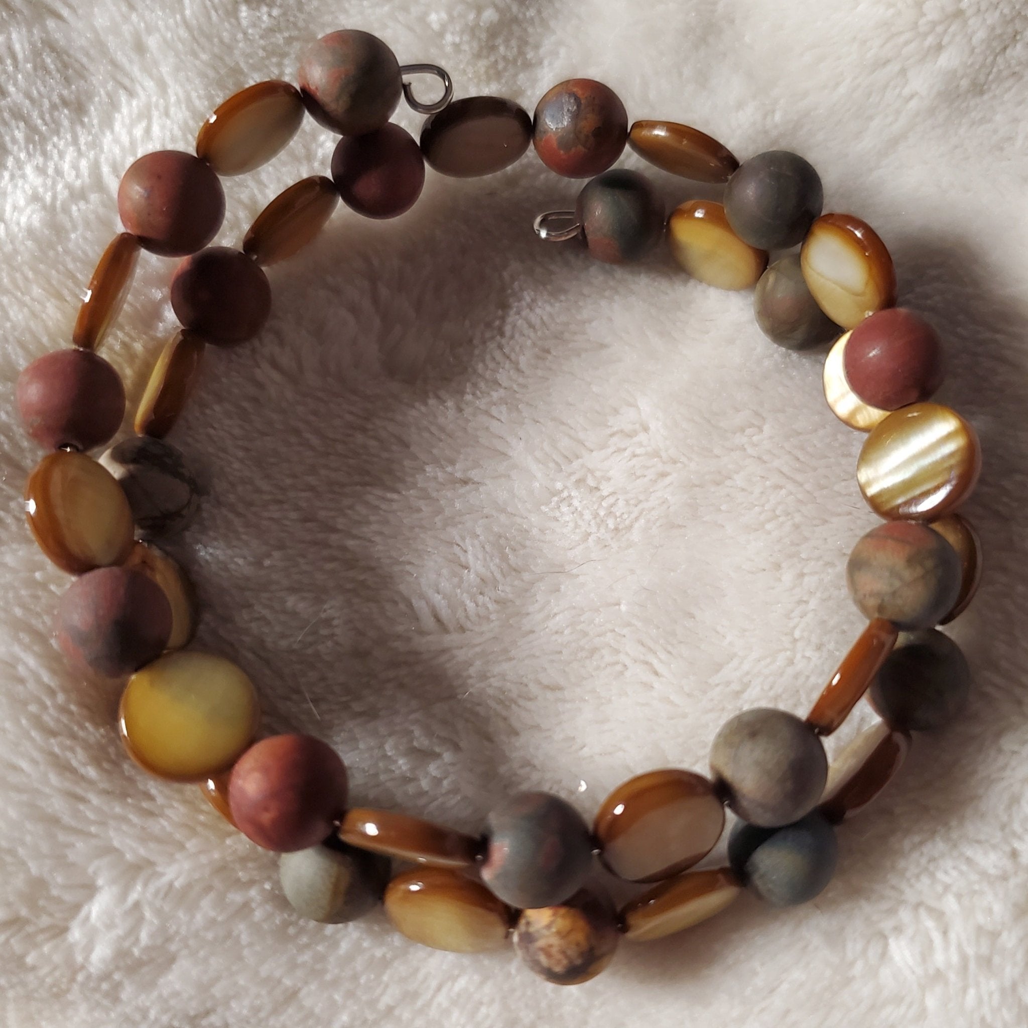 Picasso Jasper Beaded Bracelet (MW) | Mamabug ReCreations - Artisan Jewelry