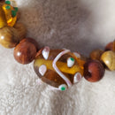 Topaz Lampwork Beaded Bracelet (MW) | Mamabug ReCreations - Artisan Jewelry