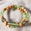 Celery Green Lampwork Beaded Bracelet (MW) | Mamabug ReCreations - Artisan Jewelry