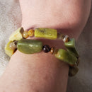Green Serpentine Bracelet (MW) | Mamabug ReCreations - Artisan Jewelry