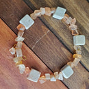 Orange and White Stone Bracelet (MW) | Mamabug ReCreations - Artisan Jewelry