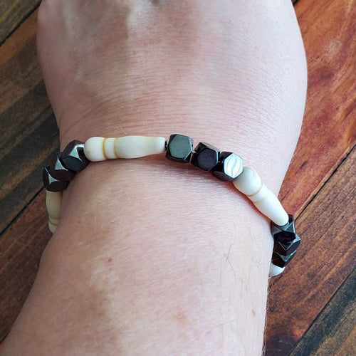 Black and White Bracelet (MW) | Mamabug ReCreations - Artisan Jewelry