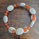Cherry Red and White Bracelet (MW) | Mamabug ReCreations - Artisan Jewelry
