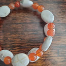 Cherry Red and White Bracelet (MW) | Mamabug ReCreations - Artisan Jewelry