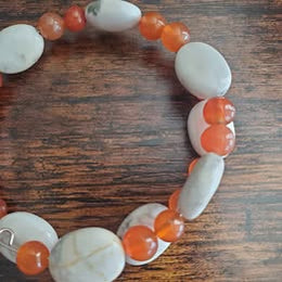 Cherry Red and White Bracelet (MW)