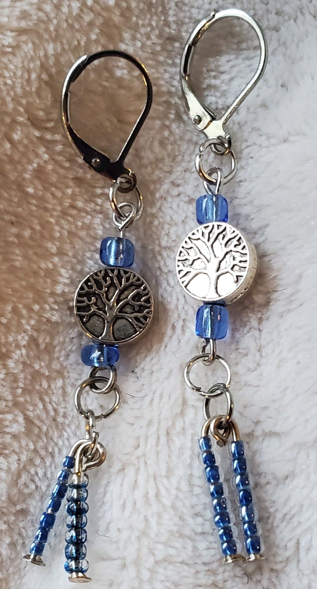 Blue Tree of Life Earrings
