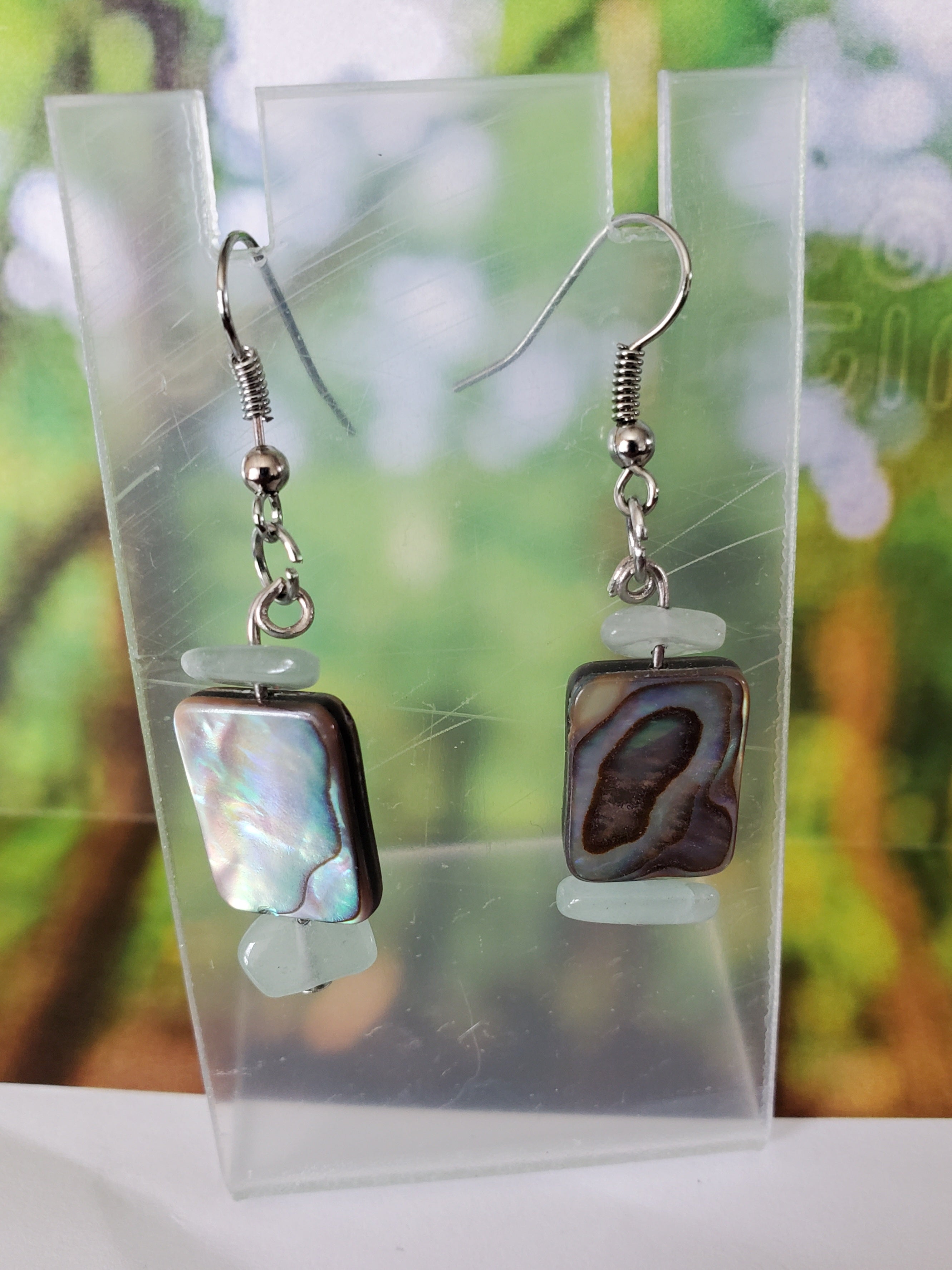 Abalone with Aventurine Earrings