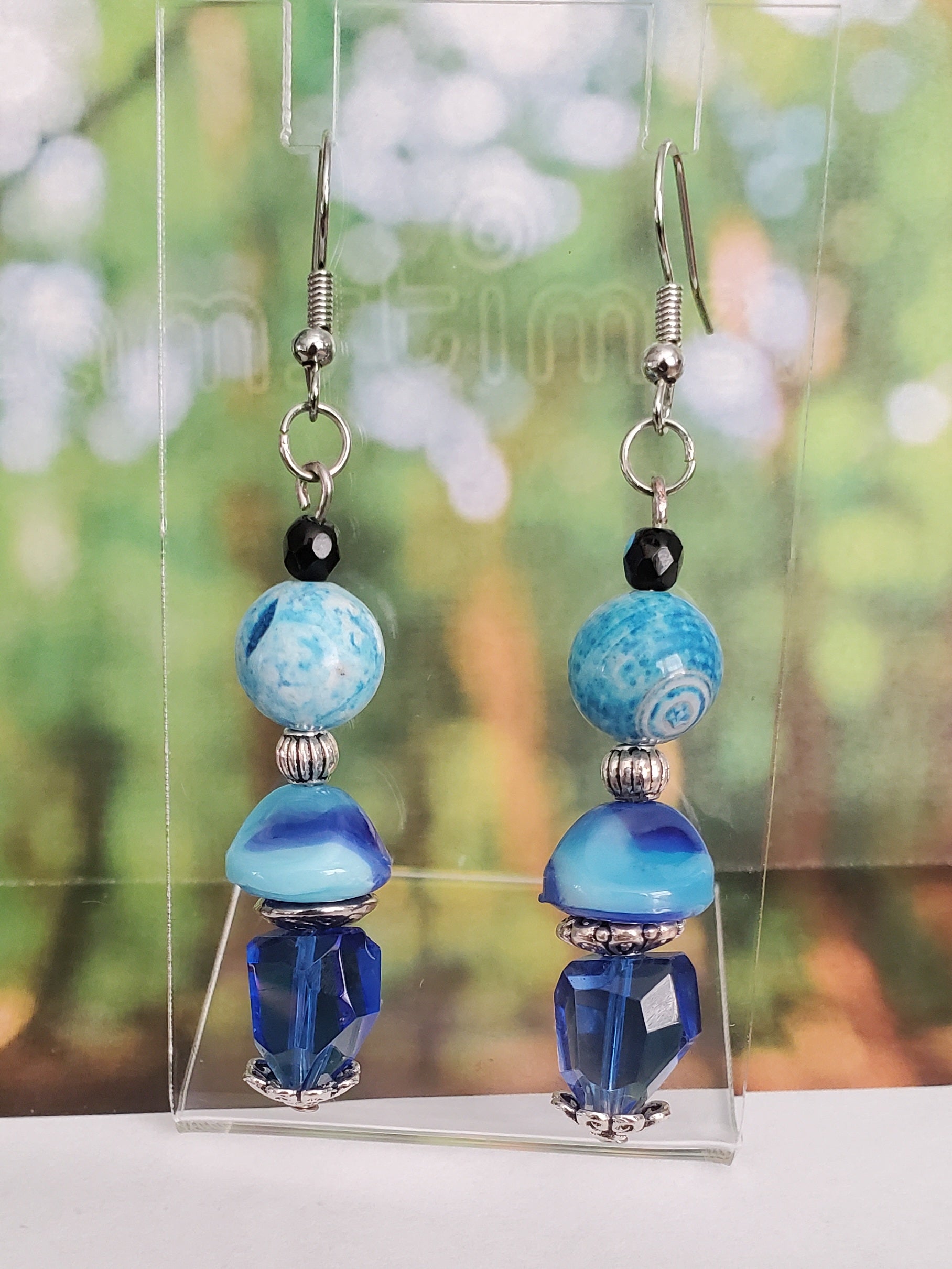 Blue Swirl Earrings
