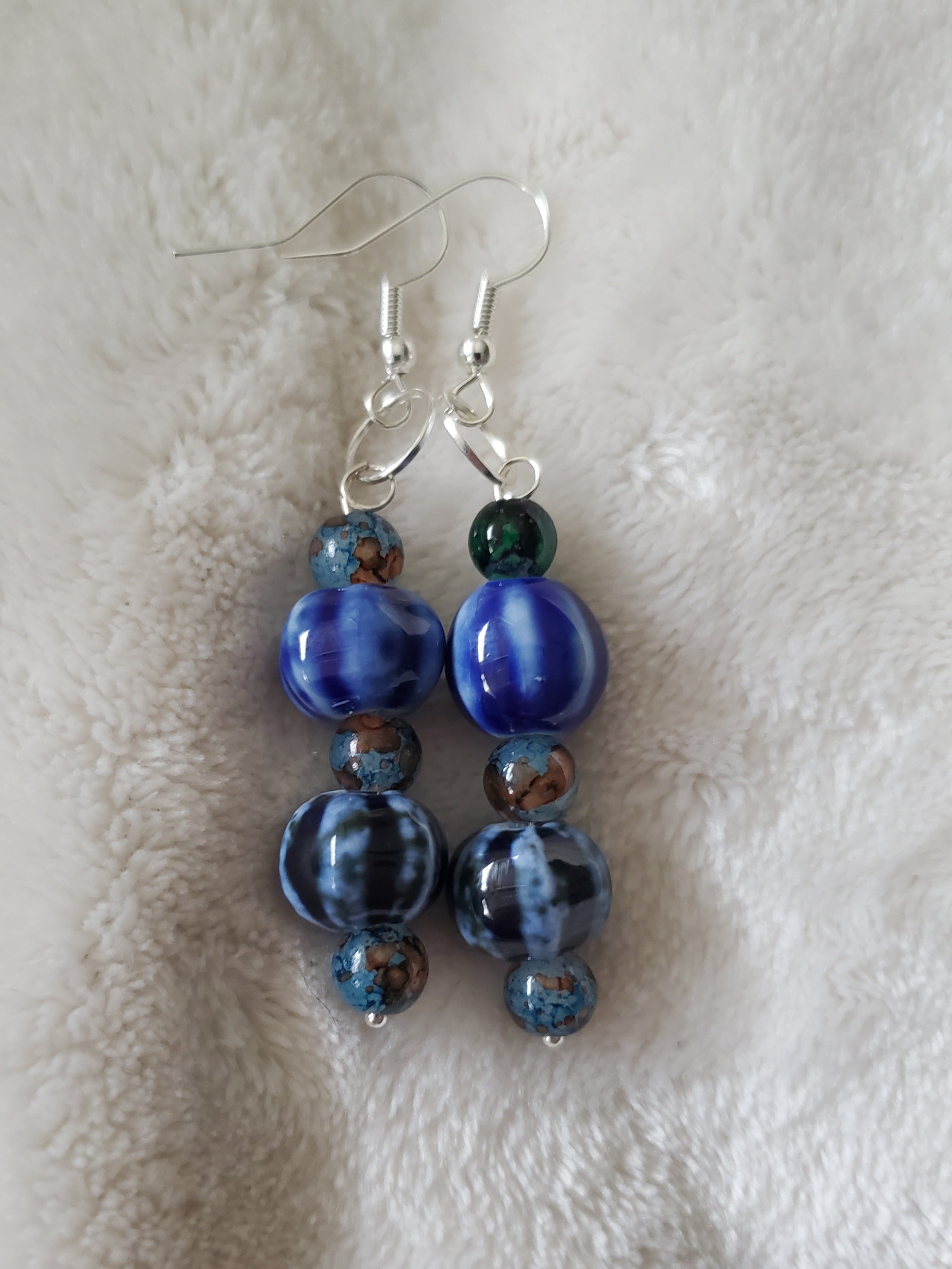 Blue Gourd Earrings