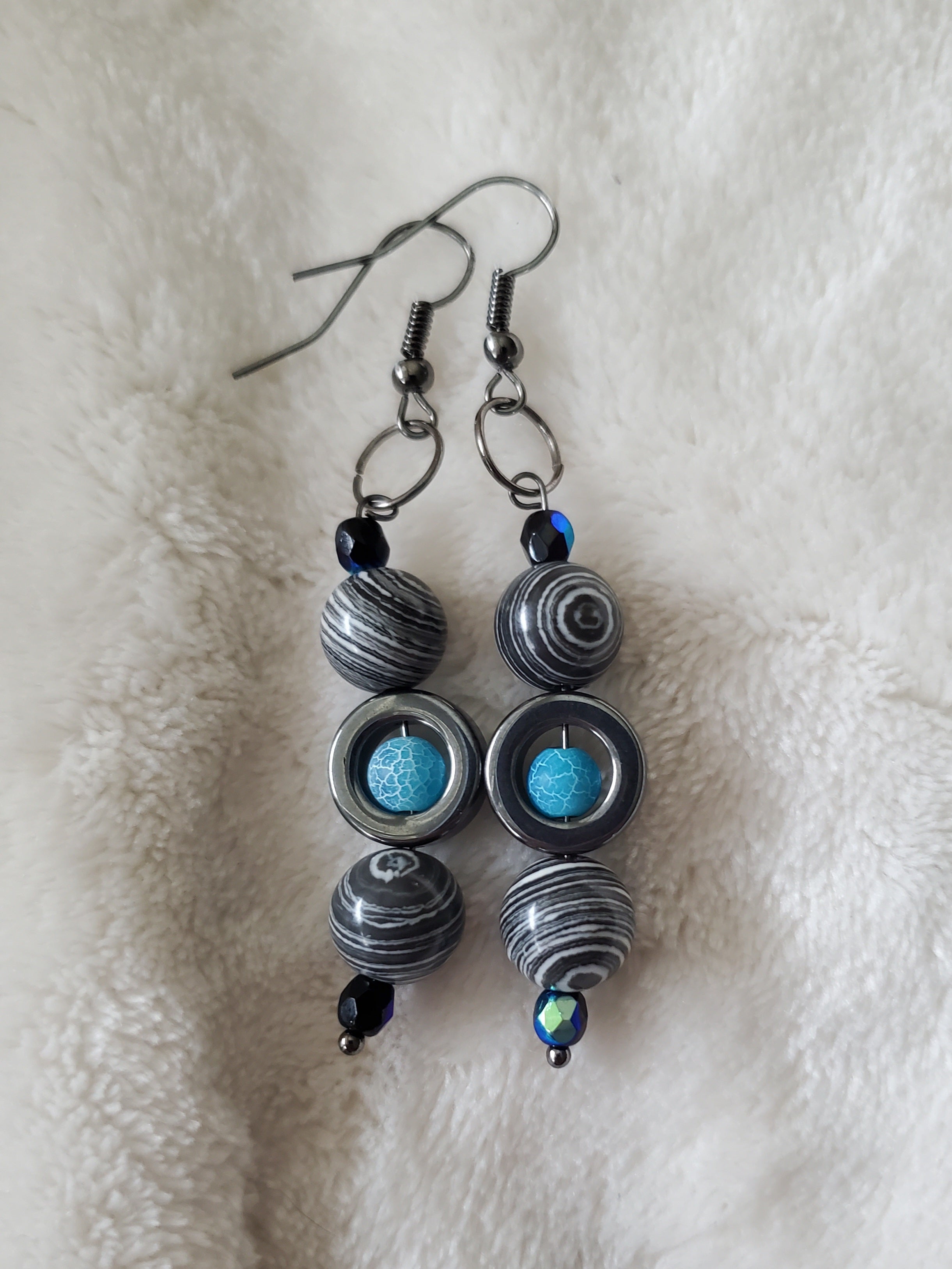 Black Swirls Earrings