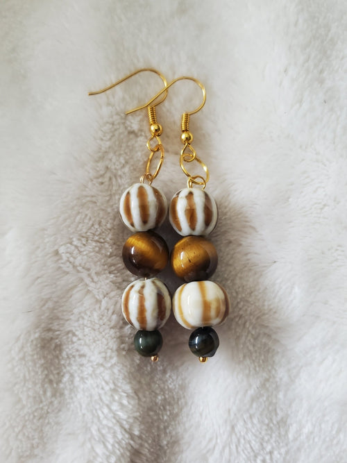 Brown Gourd Earrings | Mamabug ReCreations - Artisan Jewelry