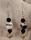 Black Splash Earrings | Mamabug ReCreations - Artisan Jewelry