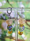 Yellow Floral Earrings | Mamabug ReCreations - Artisan Jewelry