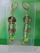 Celery Green Earrings | Mamabug ReCreations - Artisan Jewelry
