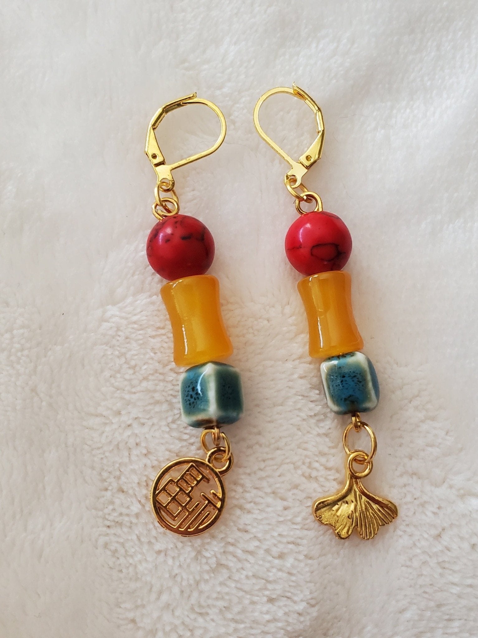 Chinese Inspired Earrings | Mamabug ReCreations - Artisan Jewelry