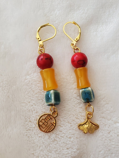 Chinese Inspired Earrings | Mamabug ReCreations - Artisan Jewelry