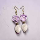 Lilac Rose Earrings | Mamabug ReCreations - Artisan Jewelry