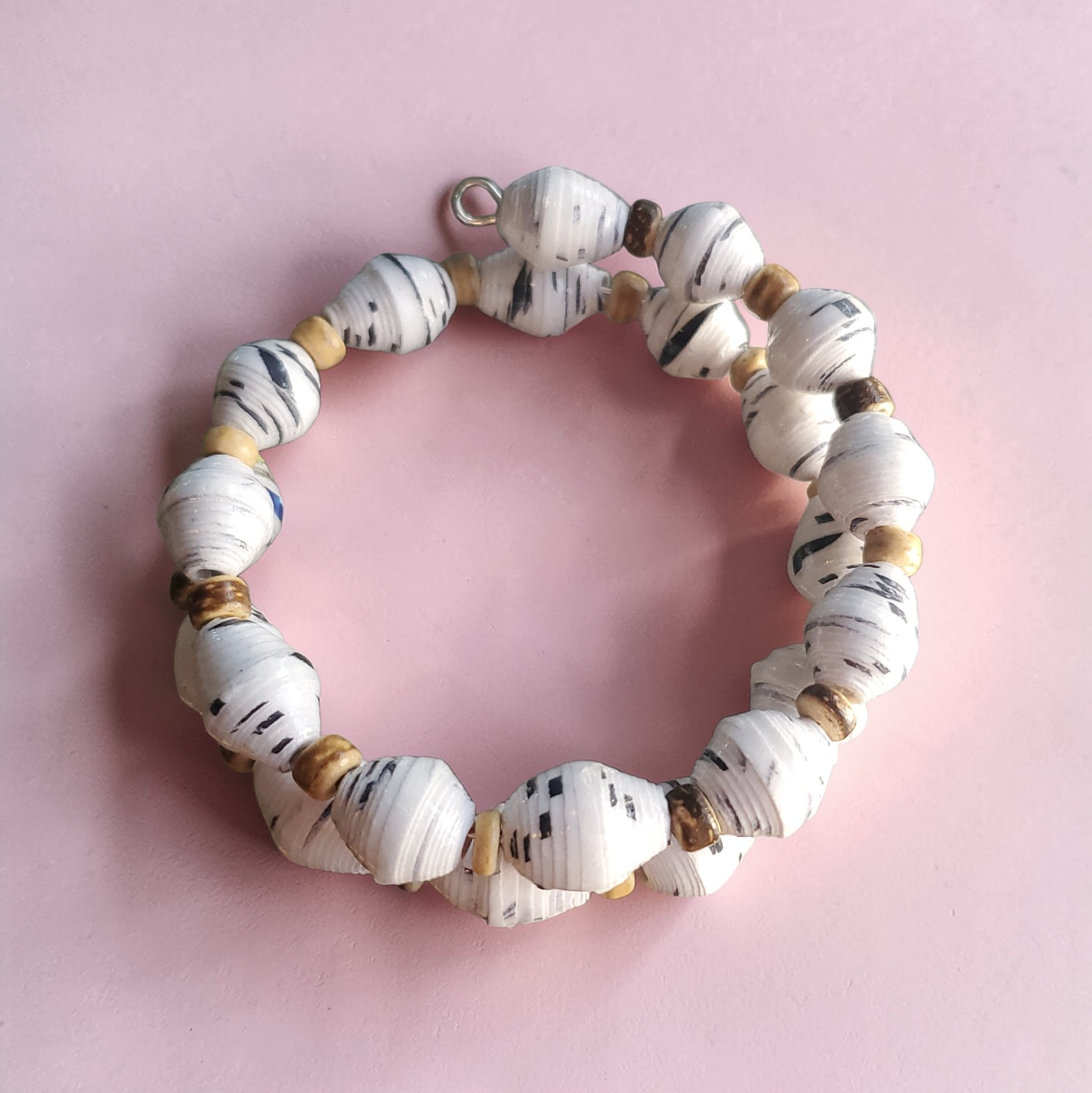 Black and White Recycled Paper Jewelry Set (MW)