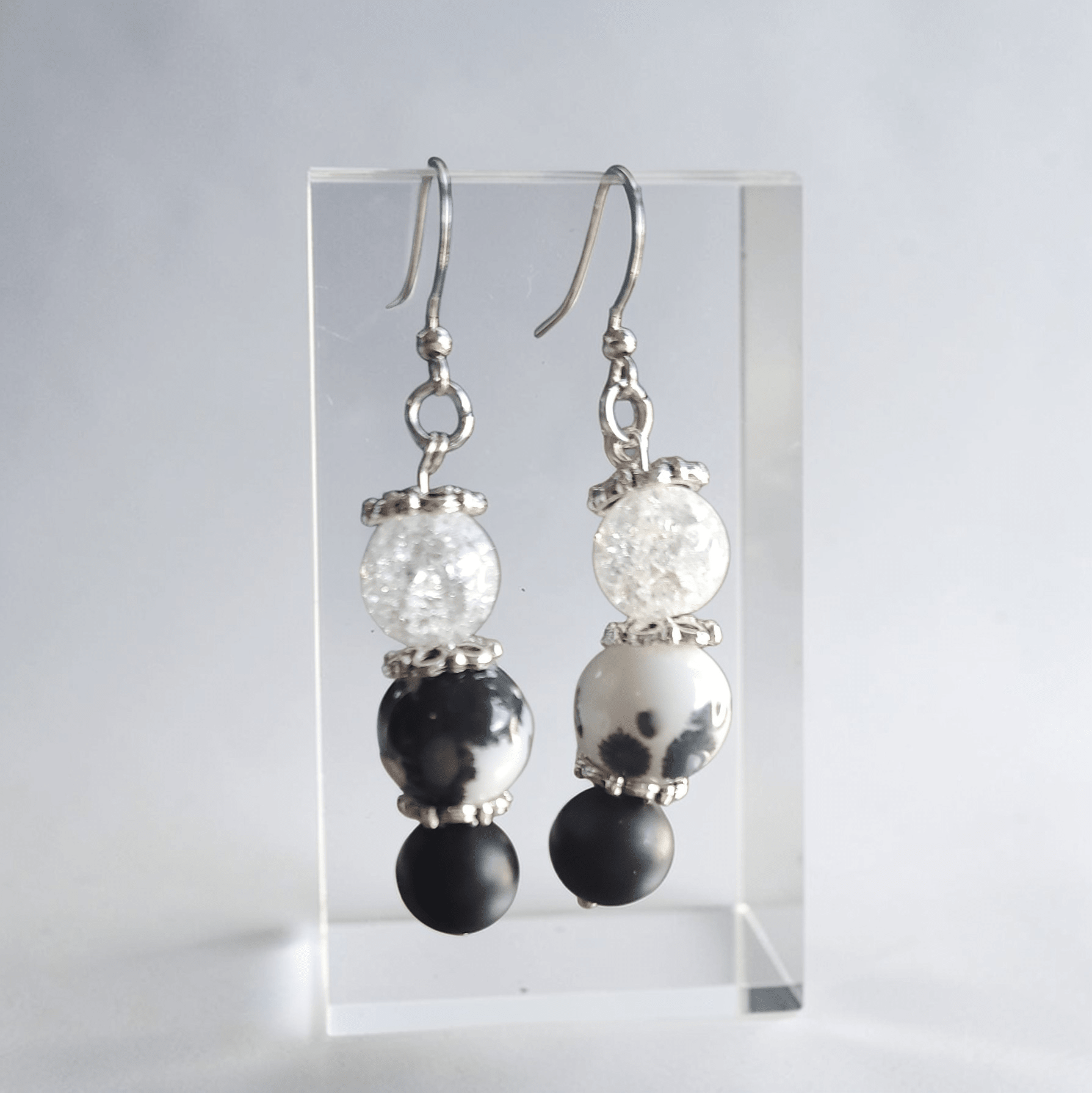 Black and White Jewelry Set (MW) | Mamabug ReCreations - Artisan Jewelry