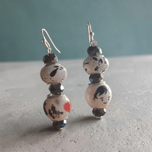 Japanese Inspired Earrings | Mamabug ReCreations - Artisan Jewelry