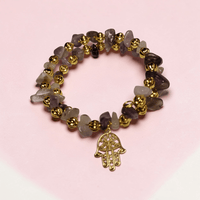 Golden Hamsa (Hand of Fatima) Charm Bracelet (MW)