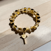 Gold Cross Charm Bracelet (MW)