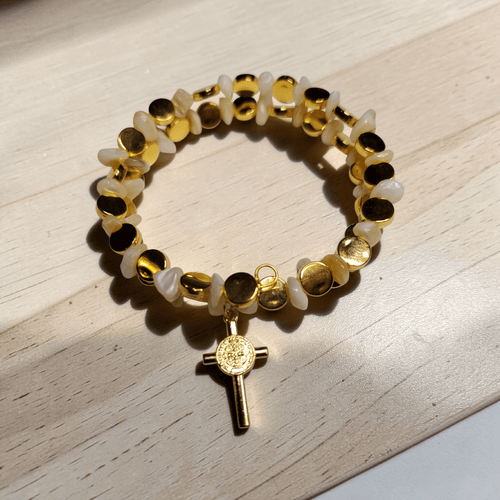 Cross Bracelet (MW) | Mamabug ReCreations - Artisan Jewelry