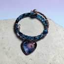 Electric Seas Bracelet - Blue and Plum (MW) | Mamabug ReCreations - Artisan Jewelry