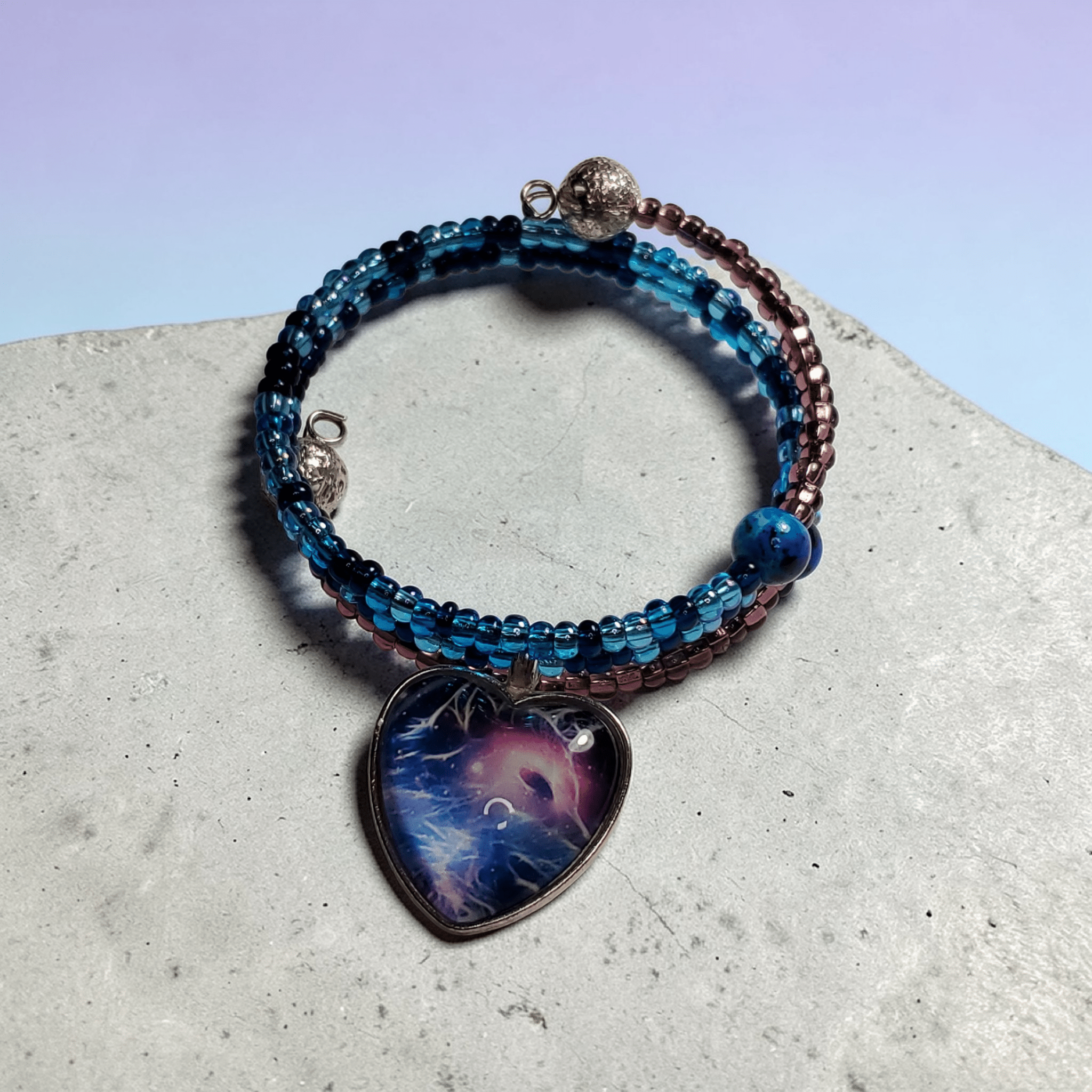 Electric Seas Bracelet - Blue and Plum (MW)