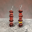 Red Recycled Seed Earrings | Mamabug ReCreations - Artisan Jewelry