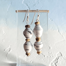 Black and White Recycled Paper Jewelry Set (MW) | Mamabug ReCreations - Artisan Jewelry