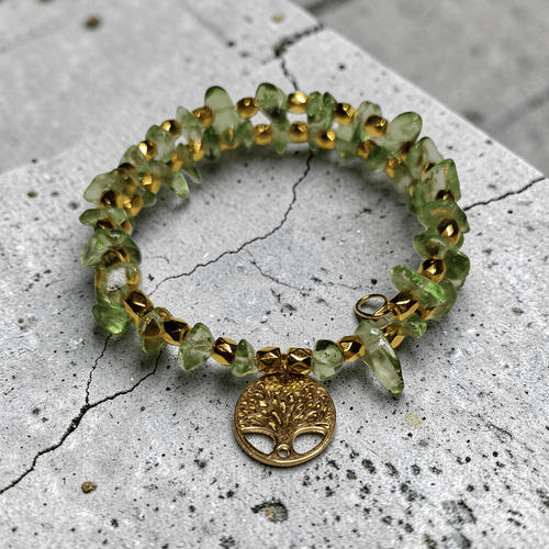 Gold Tree of Life Charm Bracelet (MW) | Mamabug ReCreations - Artisan Jewelry