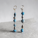 Blue Recycled Paper Jewelry Set (MW) | Mamabug ReCreations - Artisan Jewelry