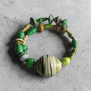 Green Recycled Paper Jewelry Set (MW) | Mamabug ReCreations - Artisan Jewelry