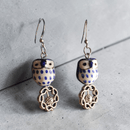 Blue Owl Earrings | Mamabug ReCreations - Artisan Jewelry