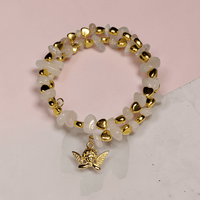 White and Gold Angel Bracelet