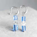 Blue Glass and Crystal Jewelry Set (MW) | Mamabug ReCreations - Artisan Jewelry
