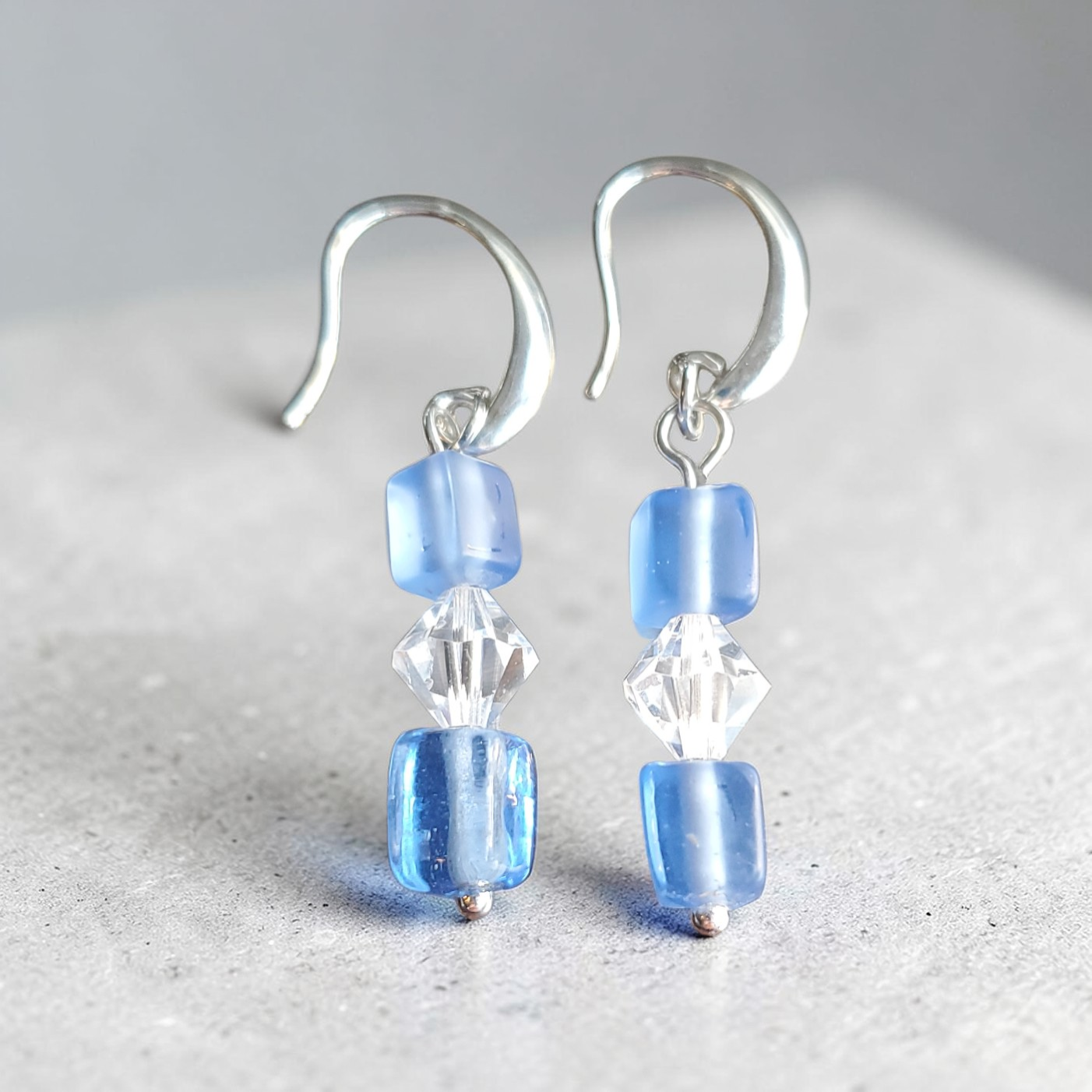 Blue Glass and Crystal Jewelry Set (MW)