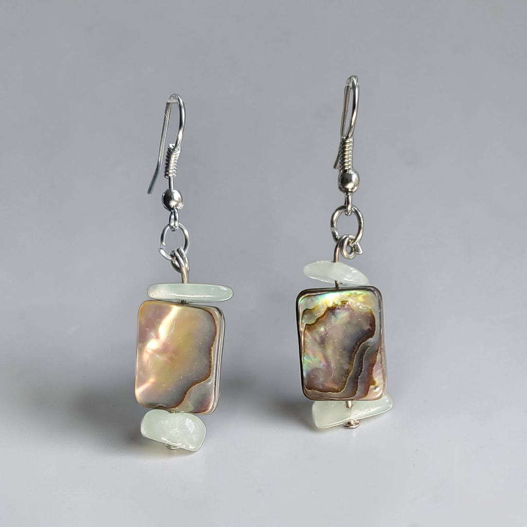 Abalone with Aventurine Earrings