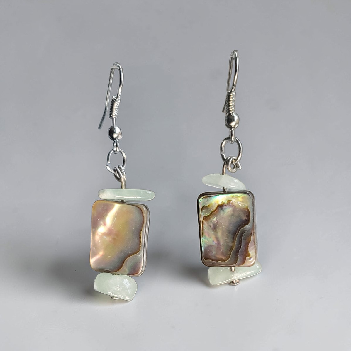 Abalone with Aventurine Earrings