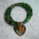 Love in the Woods Bracelet - Green Style (MW) | Mamabug ReCreations - Artisan Jewelry