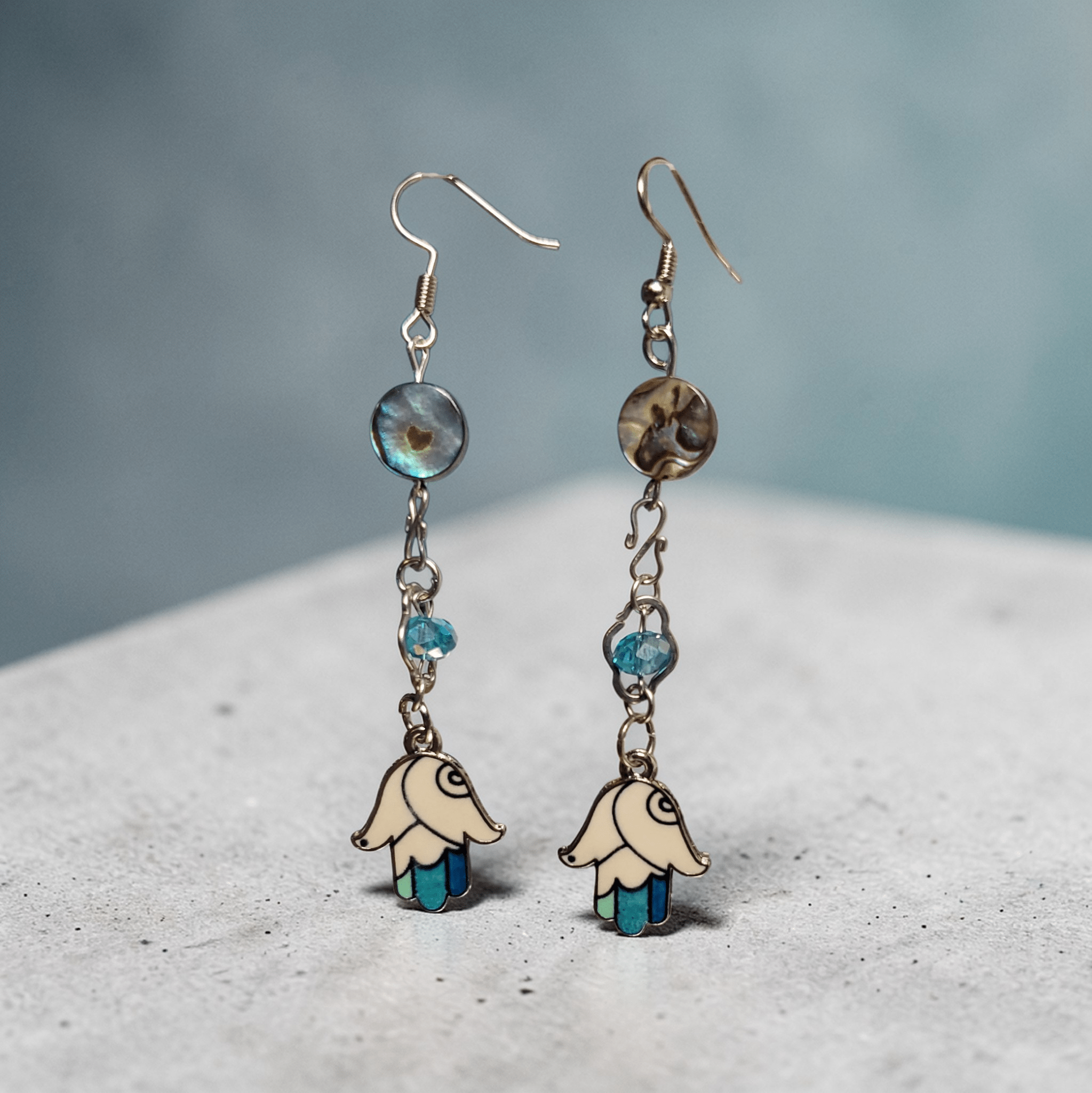 Dove Hamsa (Hand of Fatima) Earrings