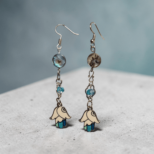 Dove Hamsa Earrings | Mamabug ReCreations - Artisan Jewelry
