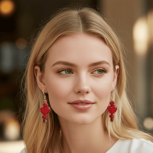 Love in Red Earrings | Mamabug ReCreations - Artisan Jewelry