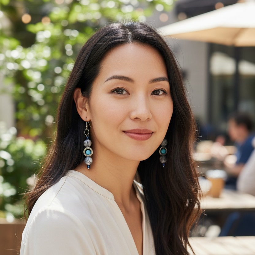 Black Swirls Earrings