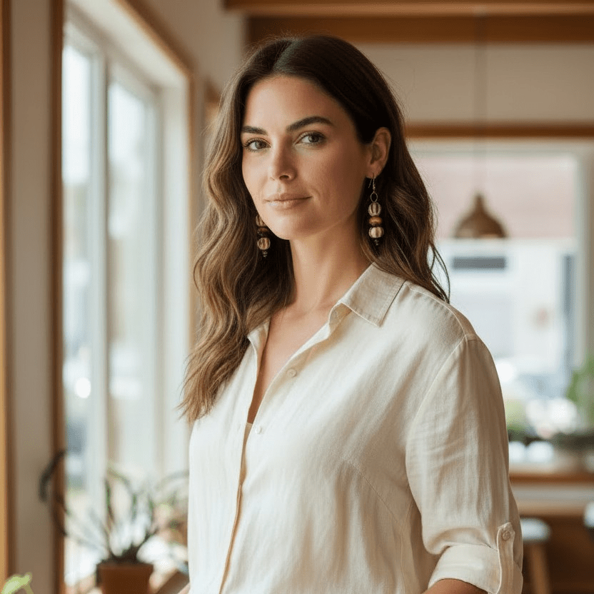 Brown Gourd Earrings