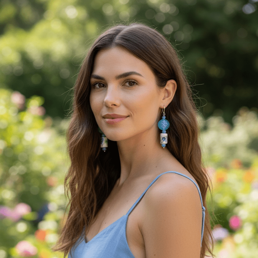 Bees in Summer Earrings | Mamabug ReCreations - Artisan Jewelry