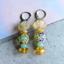 Yellow Floral Earrings | Mamabug ReCreations - Artisan Jewelry