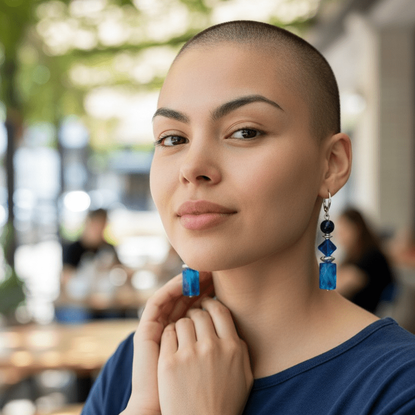 Blue and Black Earrings | Mamabug ReCreations - Artisan Jewelry