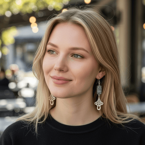 Silver Celtic Cross Earrings | Mamabug ReCreations - Artisan Jewelry